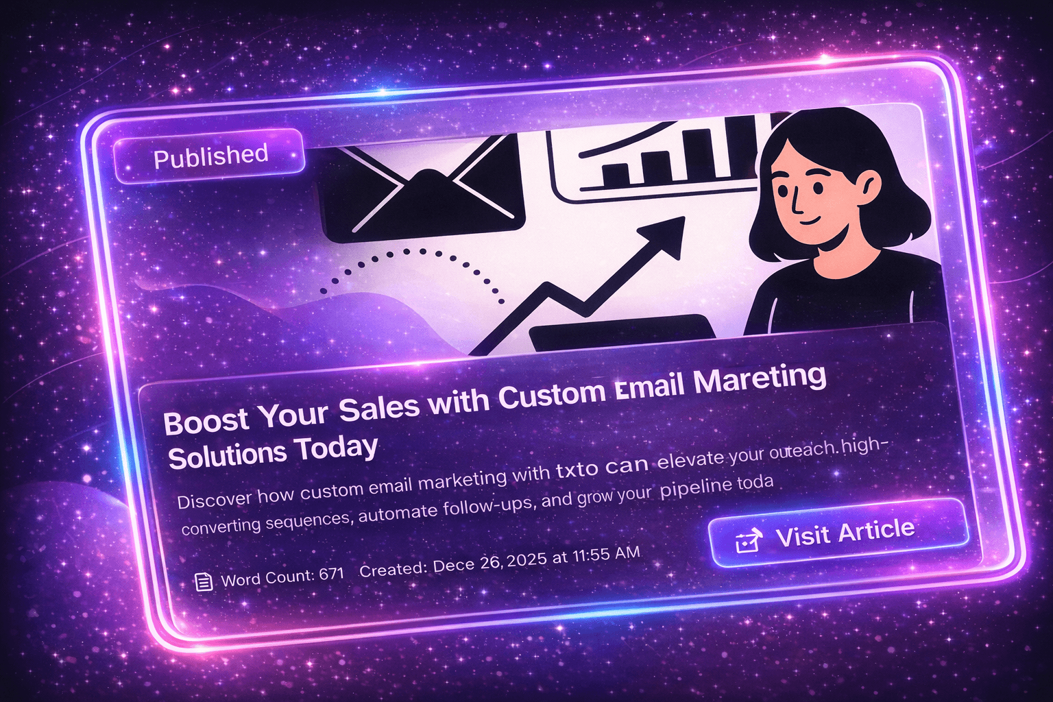 IntentRank feature: AI-powered content creation tool that generates SEO-optimized articles matching search intent